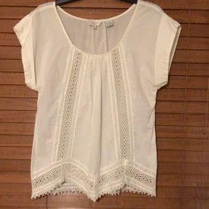 Miss Me cotton cap sleeve embroidered blouse